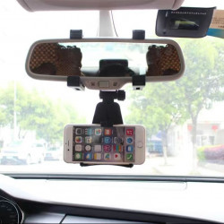 Car mirror phone holder