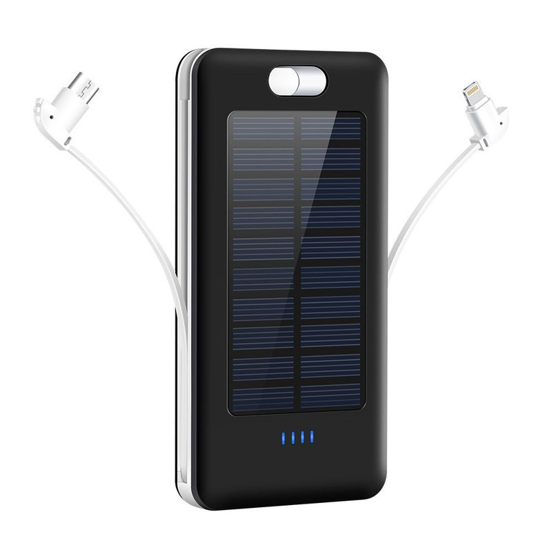 Power bank with solar panel