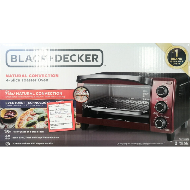 Black & Decker 4-Slice Toaster Oven with Natural Convection