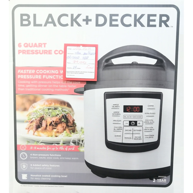 Black+Decker Olla Multiusos a presión