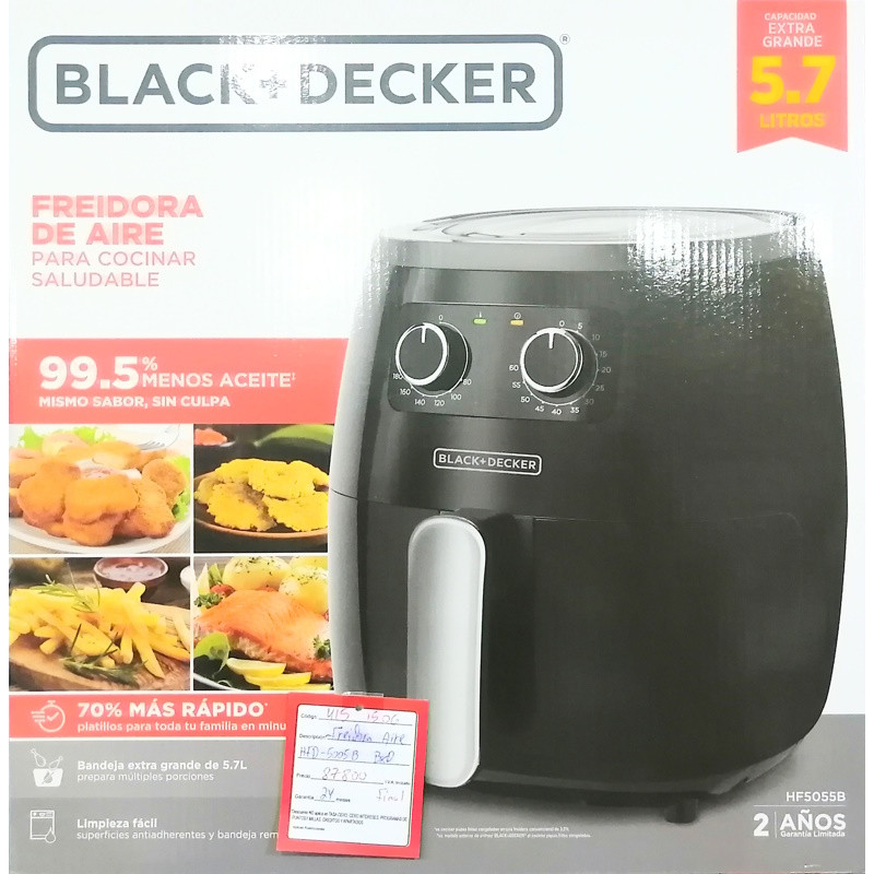 Freidora de Aire Black+Decker de 5.7 Litros - Agencias Way