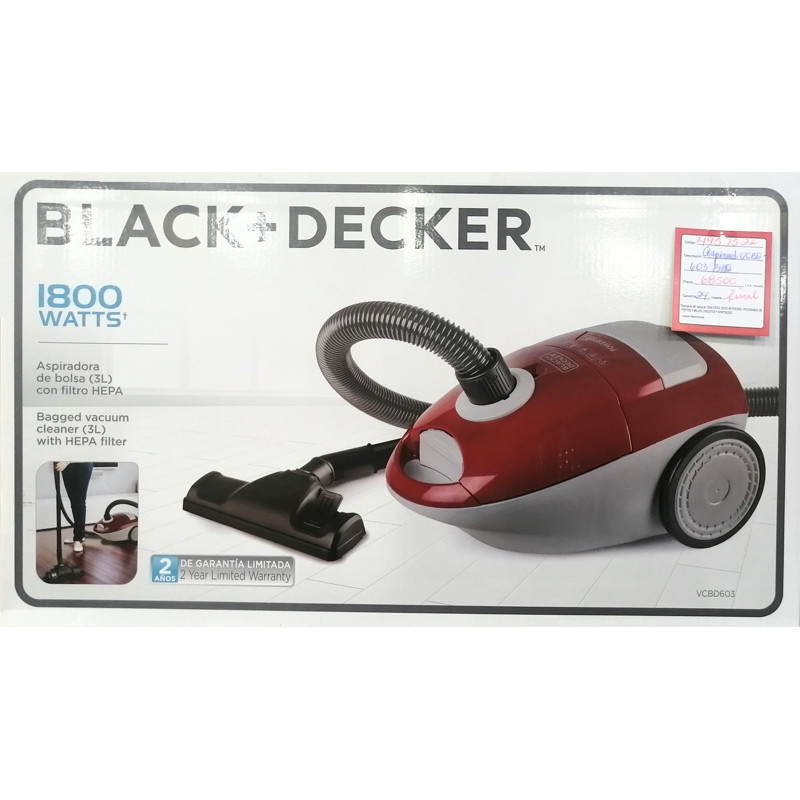 Aspiradora Black+Decker 3L Bolsa de tela lavable