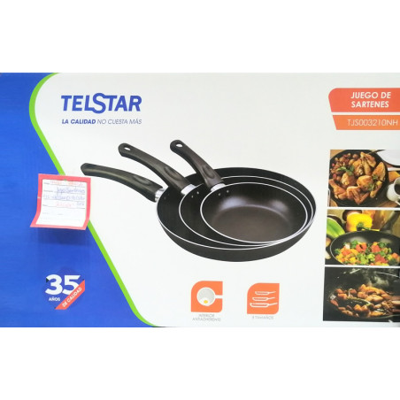 Juego de sartenes Telstar 3 piezas