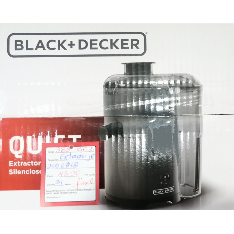 Extractor de jugos Black+Decker silencioso