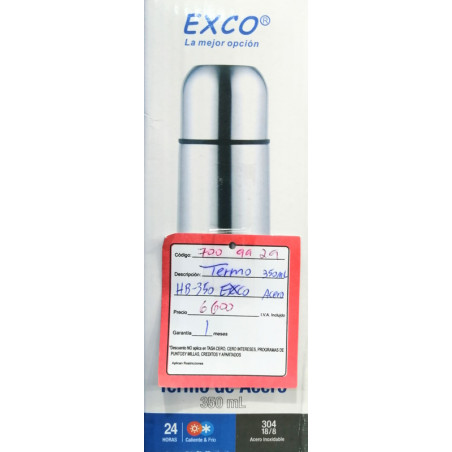 Termo de Acero Inoxidable 350 mL Exco