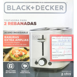 Tostadora para 2 rebanadas BLACK+DECKER