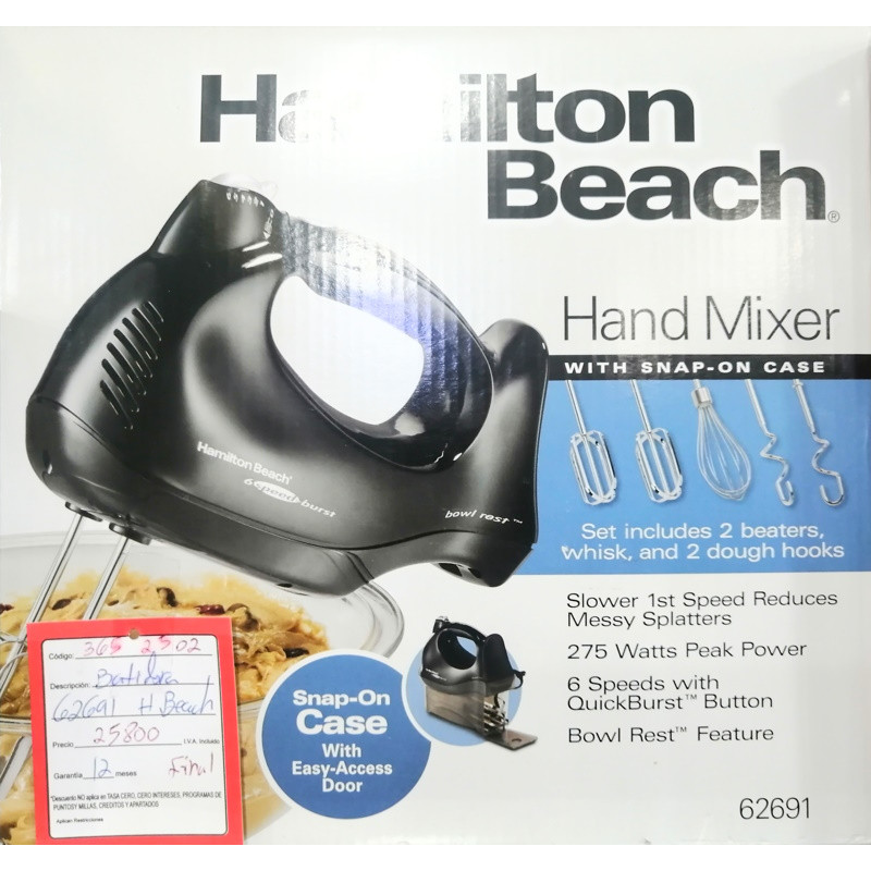Hamilton Beach 6 speed Hand Mixer with Snap-On Case