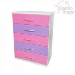 Children's dresser with 5 drawers for girls and boys