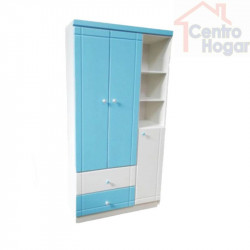 Children's wardrobe with shelves for girl and boy