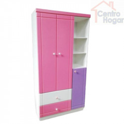 Children's wardrobe with shelves for girl and boy