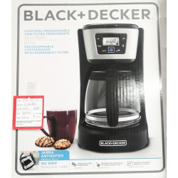 Cafetera Black+Decker Programable con Filtro Permanente 12 Tazas