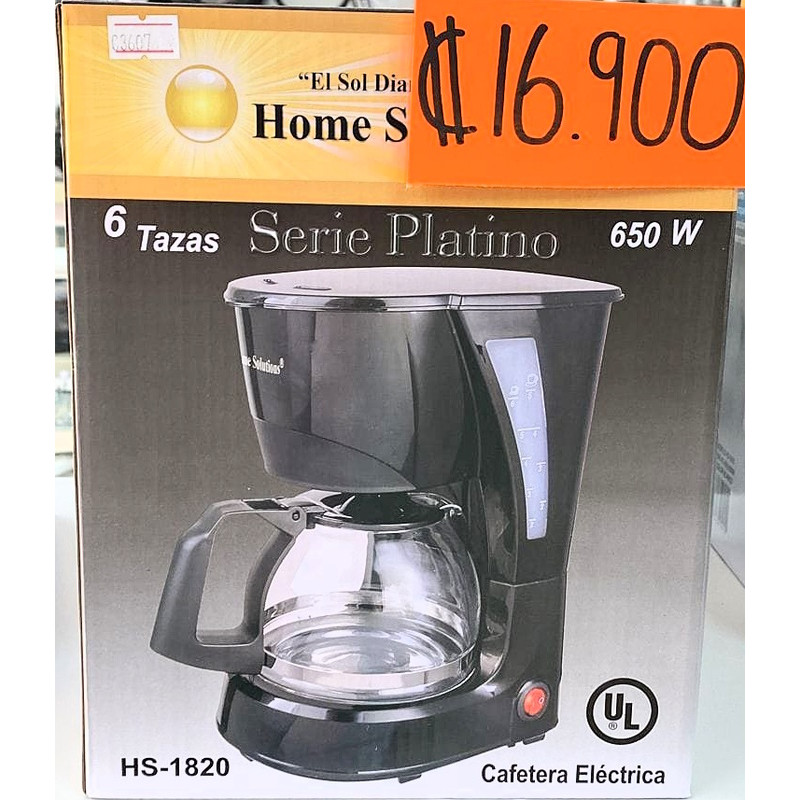 Cafetière électrique Home Solutions 6 tasses prix Costa Rica Tres